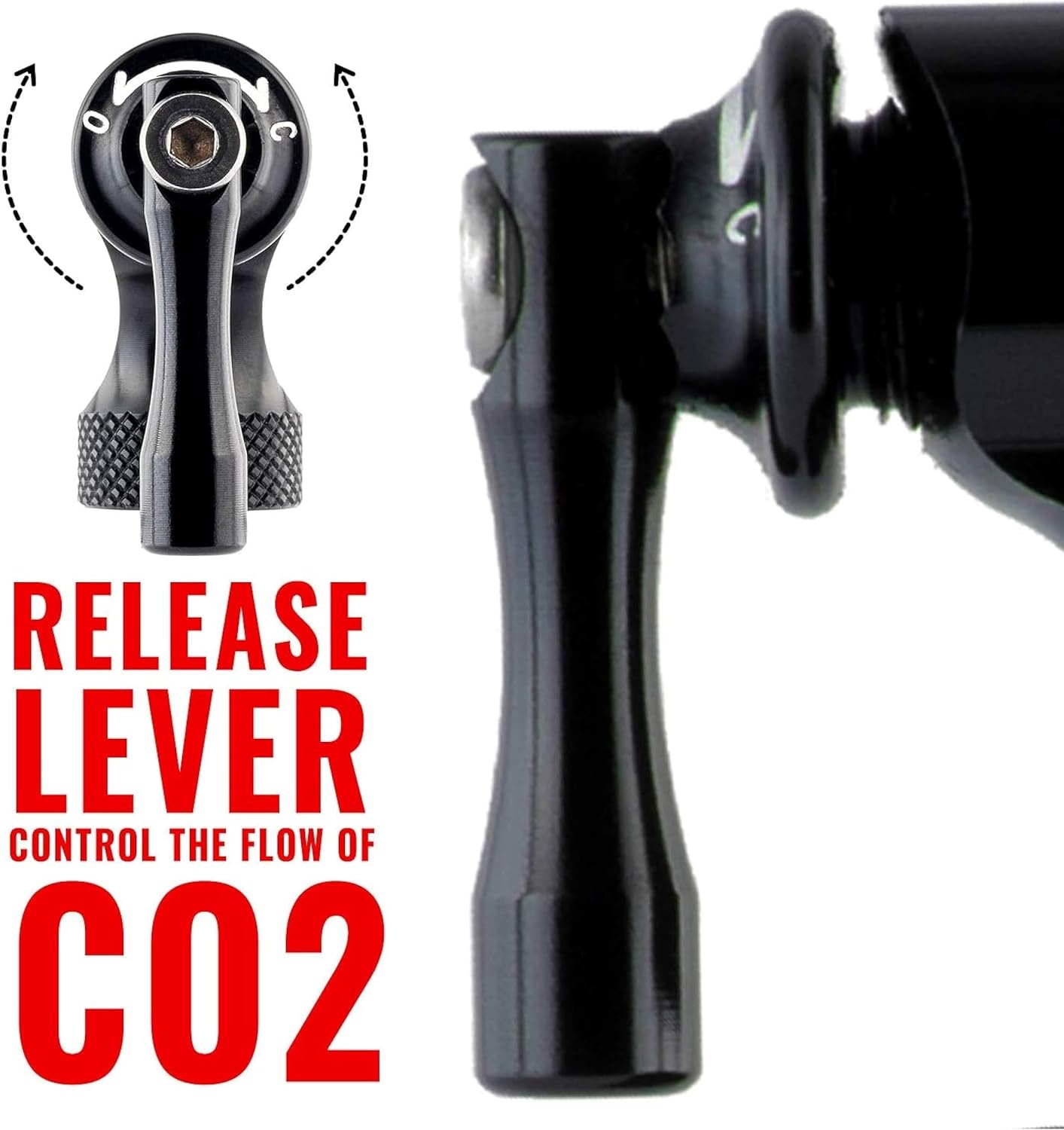 Pro Bike Tool CO2 Inflator Quick & Easy – Presta & Schrader Valve Compatible – Bicycle Tyre Pump for Road & Mountain Bikes – Insulated Sleeve – No CO2 Cartridges Included