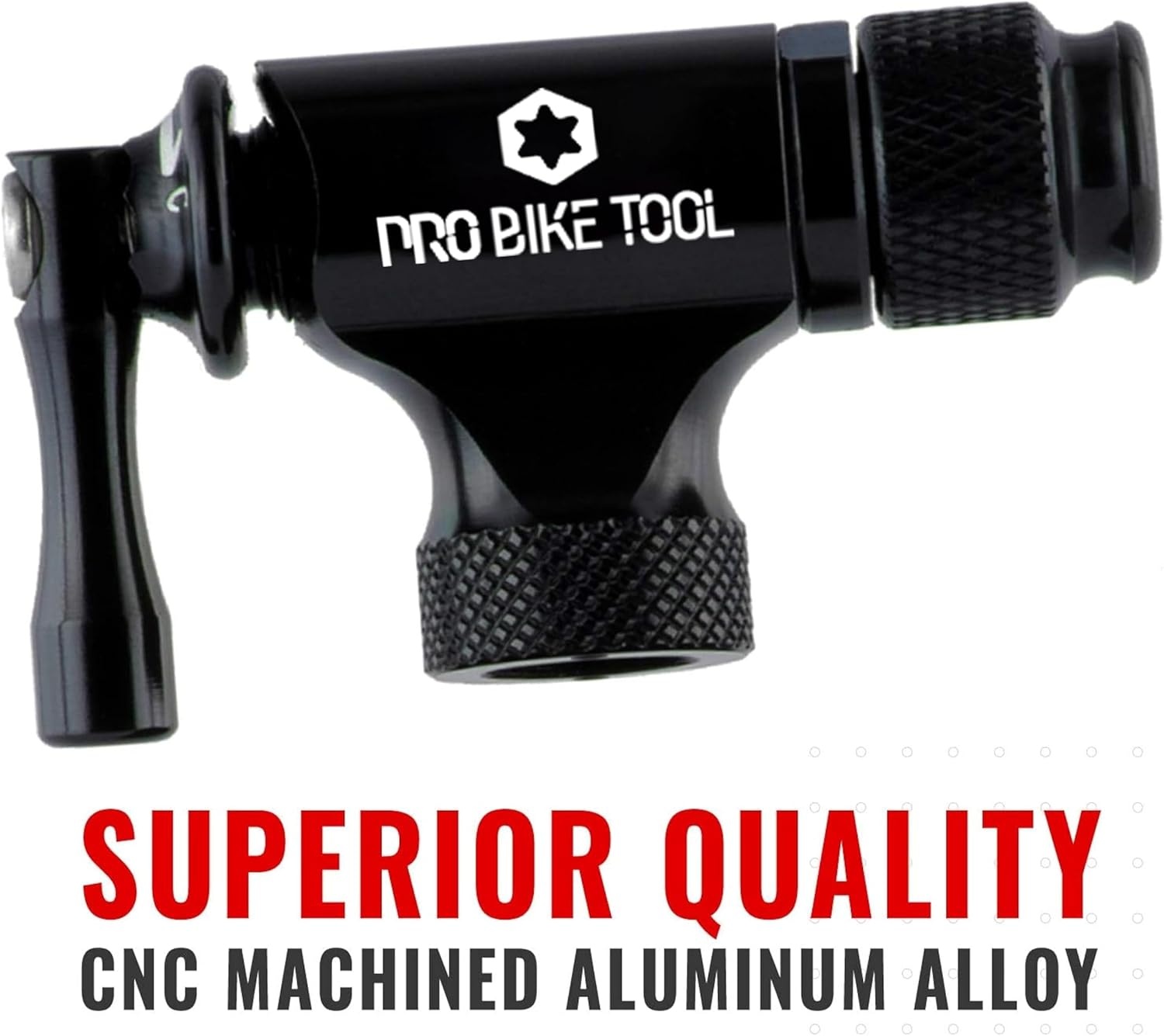 Pro Bike Tool CO2 Inflator Quick & Easy – Presta & Schrader Valve Compatible – Bicycle Tyre Pump for Road & Mountain Bikes – Insulated Sleeve – No CO2 Cartridges Included