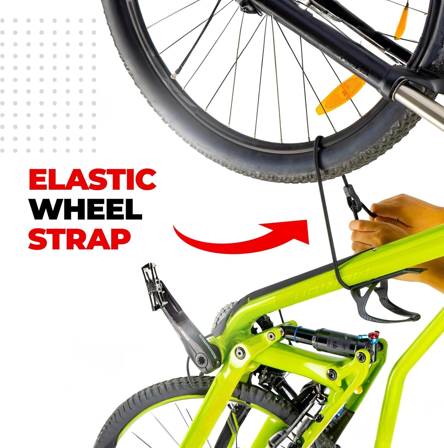 PRO BIKE TOOL Vertical Upright Bicycle Floor Stand – Freestanding Indoor Bike Storage Rack for Garage or Apartment – No Drill – Compatible with Tire Widths of up to 2.3″ and Wheel Sizes up to 29″