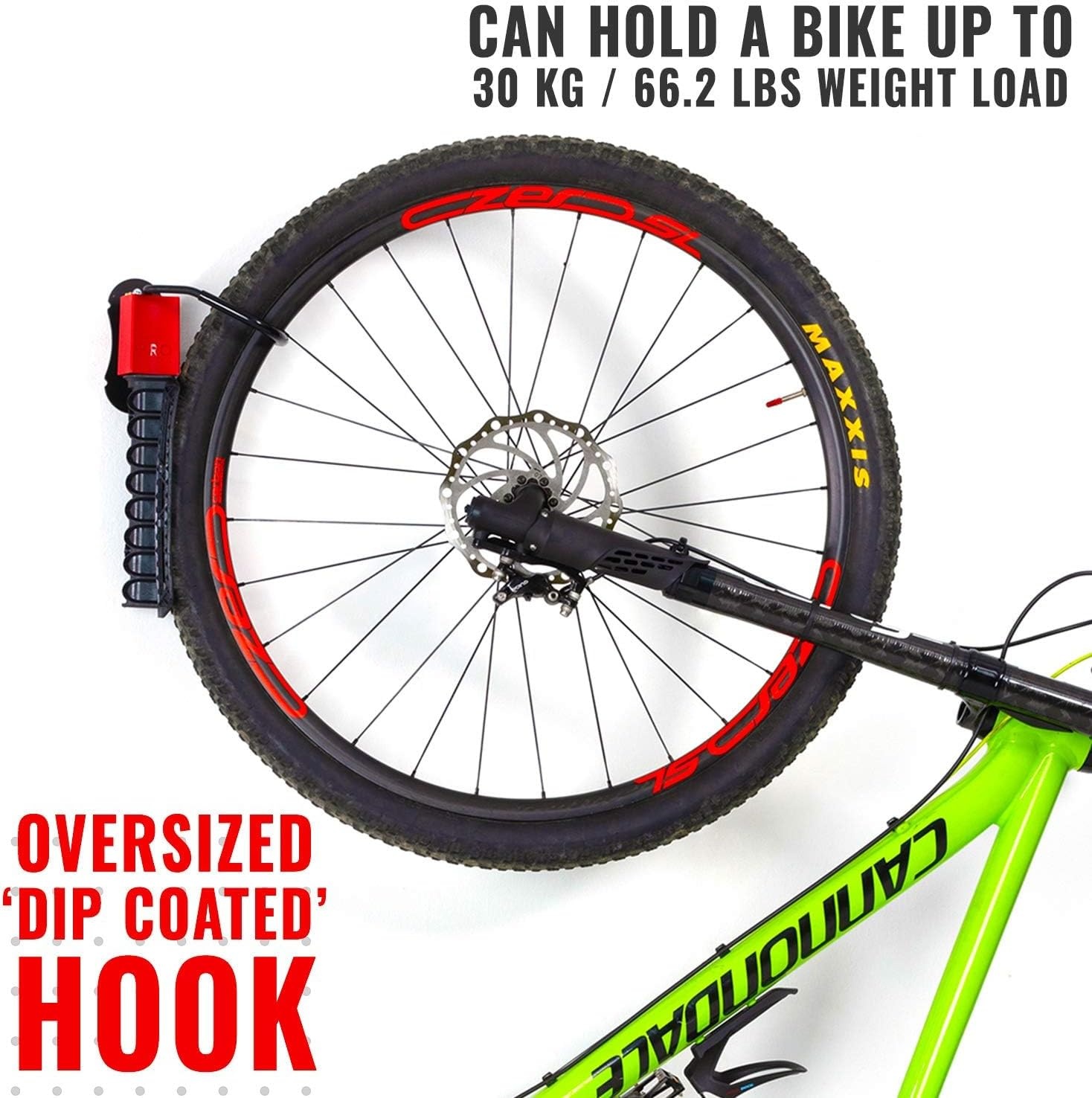 PRO BIKE TOOL Swivel Bike Rack – 2 Pack Indoor Wall Mount for Bicycles in Home and Garage – Vertical Hanging Rack for Space-Saving Storage – Secure Hook for MTB, Road, Hybrid and Kids Bikes(pack of 2)