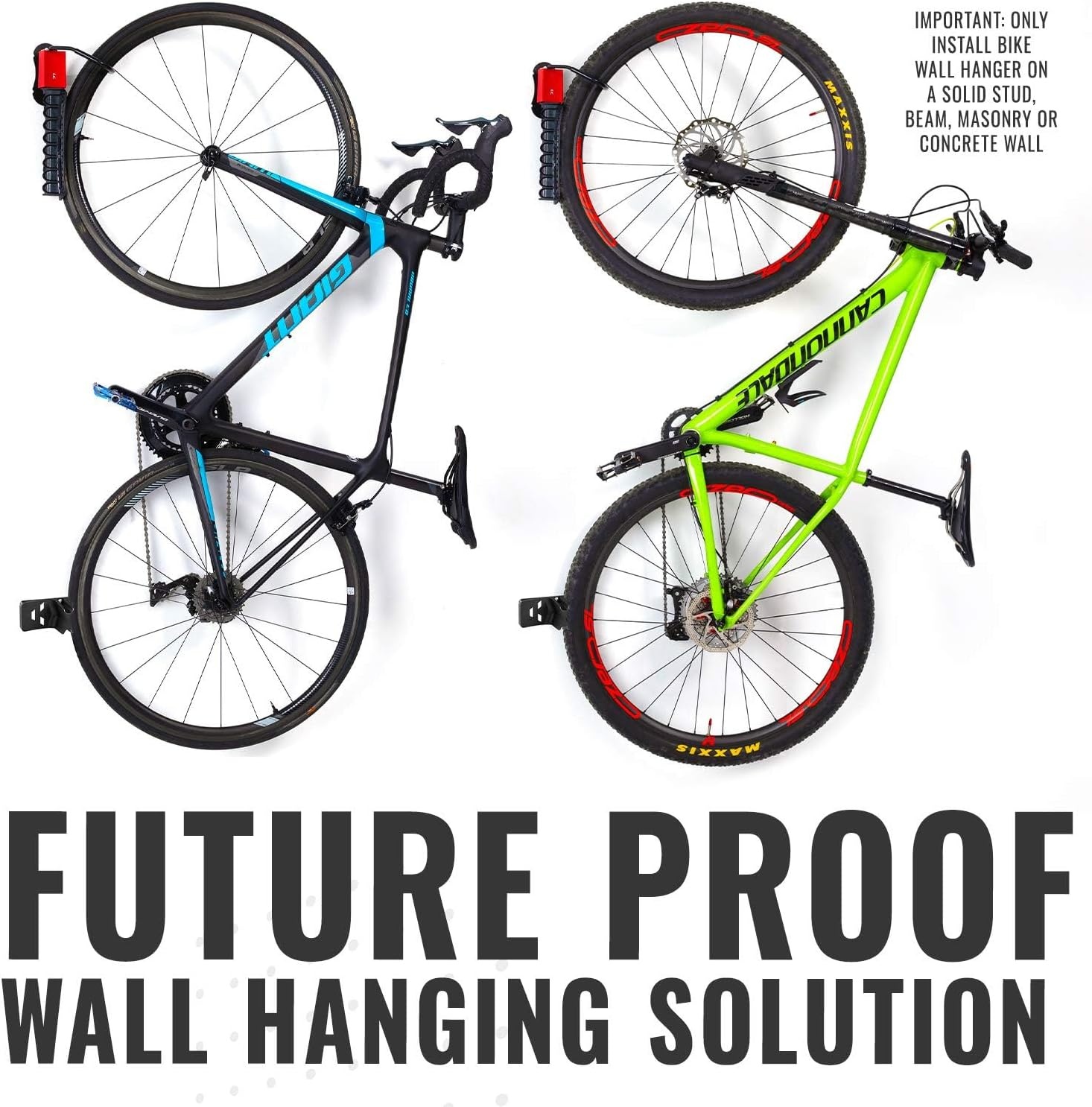 PRO BIKE TOOL Swivel Bike Rack – 2 Pack Indoor Wall Mount for Bicycles in Home and Garage – Vertical Hanging Rack for Space-Saving Storage – Secure Hook for MTB, Road, Hybrid and Kids Bikes(pack of 2)