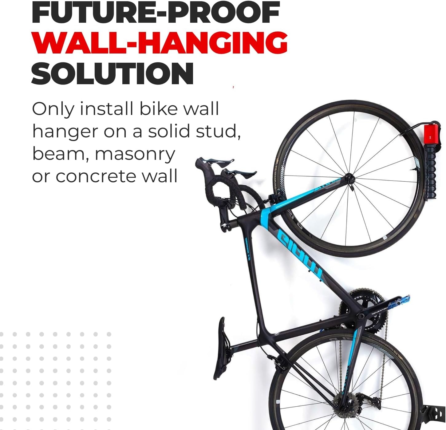 PRO BIKE TOOL Swivel Bike Rack – 2 Pack Indoor Wall Mount for Bicycles in Home and Garage – Vertical Hanging Rack for Space-Saving Storage – Secure Hook for MTB, Road, Hybrid and Kids Bikes(Pack of 1)