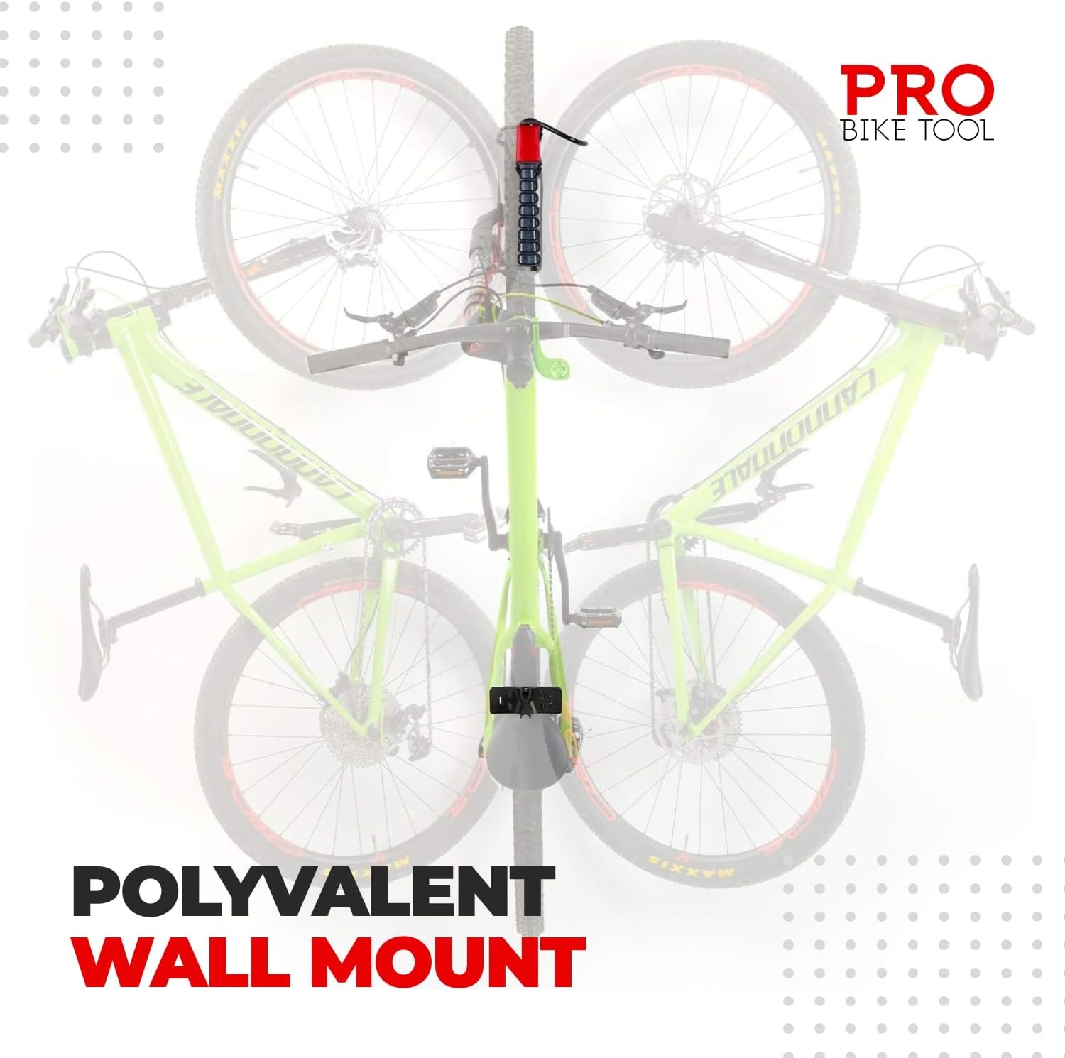 PRO BIKE TOOL Swivel Bike Rack – 2 Pack Indoor Wall Mount for Bicycles in Home and Garage – Vertical Hanging Rack for Space-Saving Storage – Secure Hook for MTB, Road, Hybrid and Kids Bikes(Pack of 1)