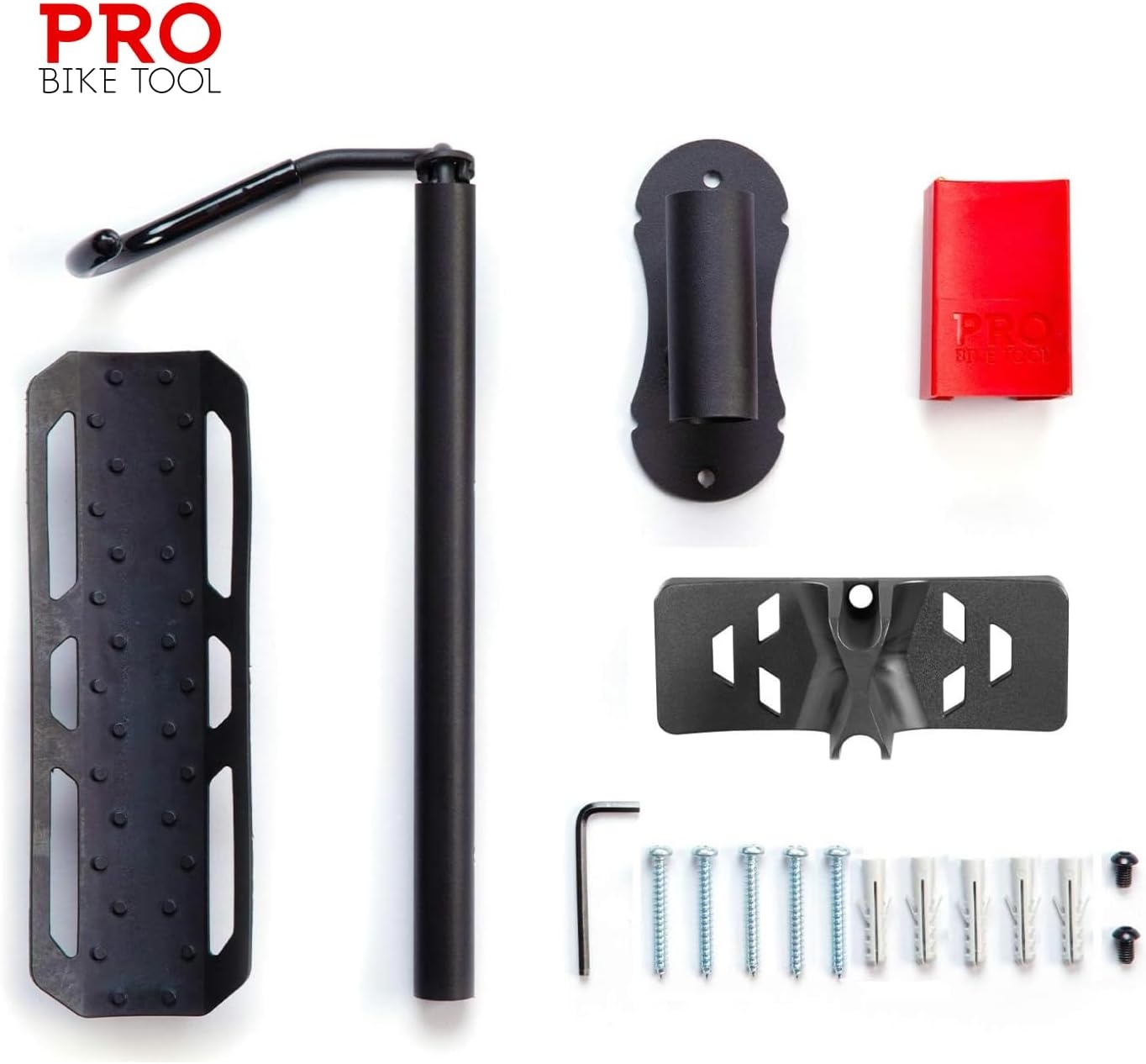 PRO BIKE TOOL Swivel Bike Rack – 2 Pack Indoor Wall Mount for Bicycles in Home and Garage – Vertical Hanging Rack for Space-Saving Storage – Secure Hook for MTB, Road, Hybrid and Kids Bikes(Pack of 1)
