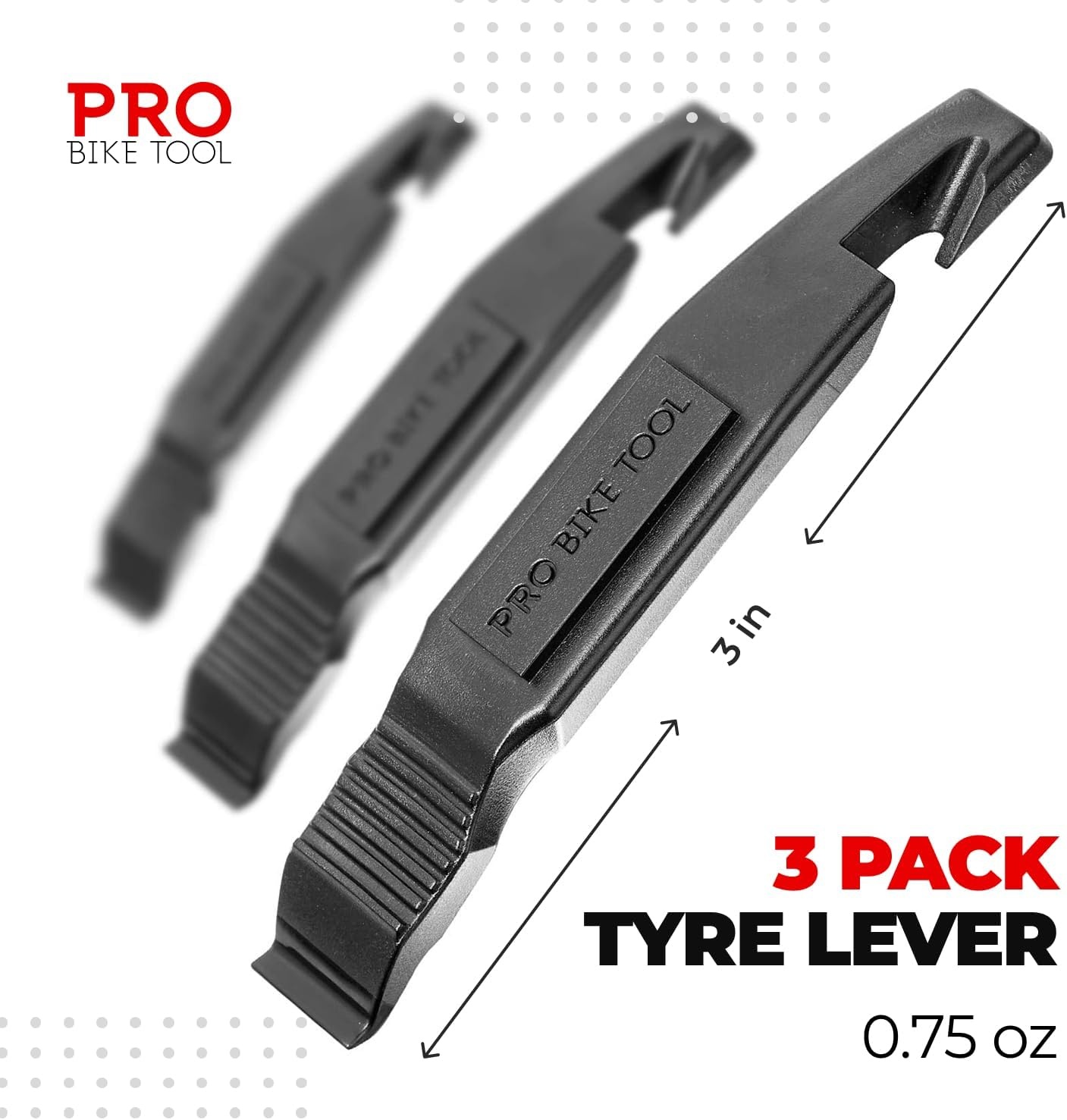 PRO Bike Tool Bicycle Tyre Levers 3 Pack – Strong & Long Lasting Tyre Removal Tool for Road or Mountain Bike Tyres