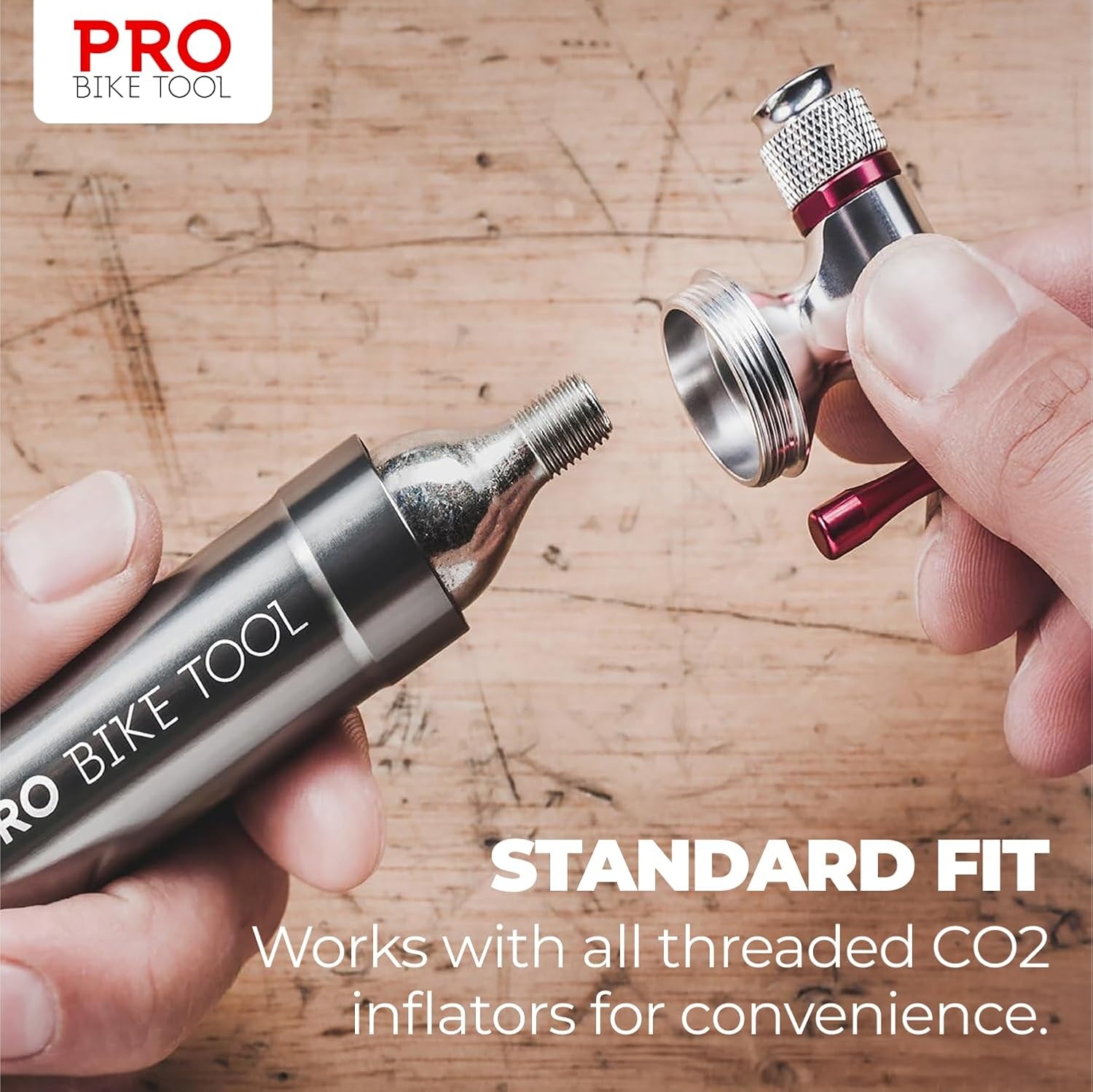 PRO BIKE TOOL CO2 Cartridges – Threaded CO2 Canisters for Bike Tires – Quick Inflation for Road, MTB, Cyclocross, Gravel, Hybrid Bikes – Portable, Durable, Essential for On-The-Go Repairs(25g)