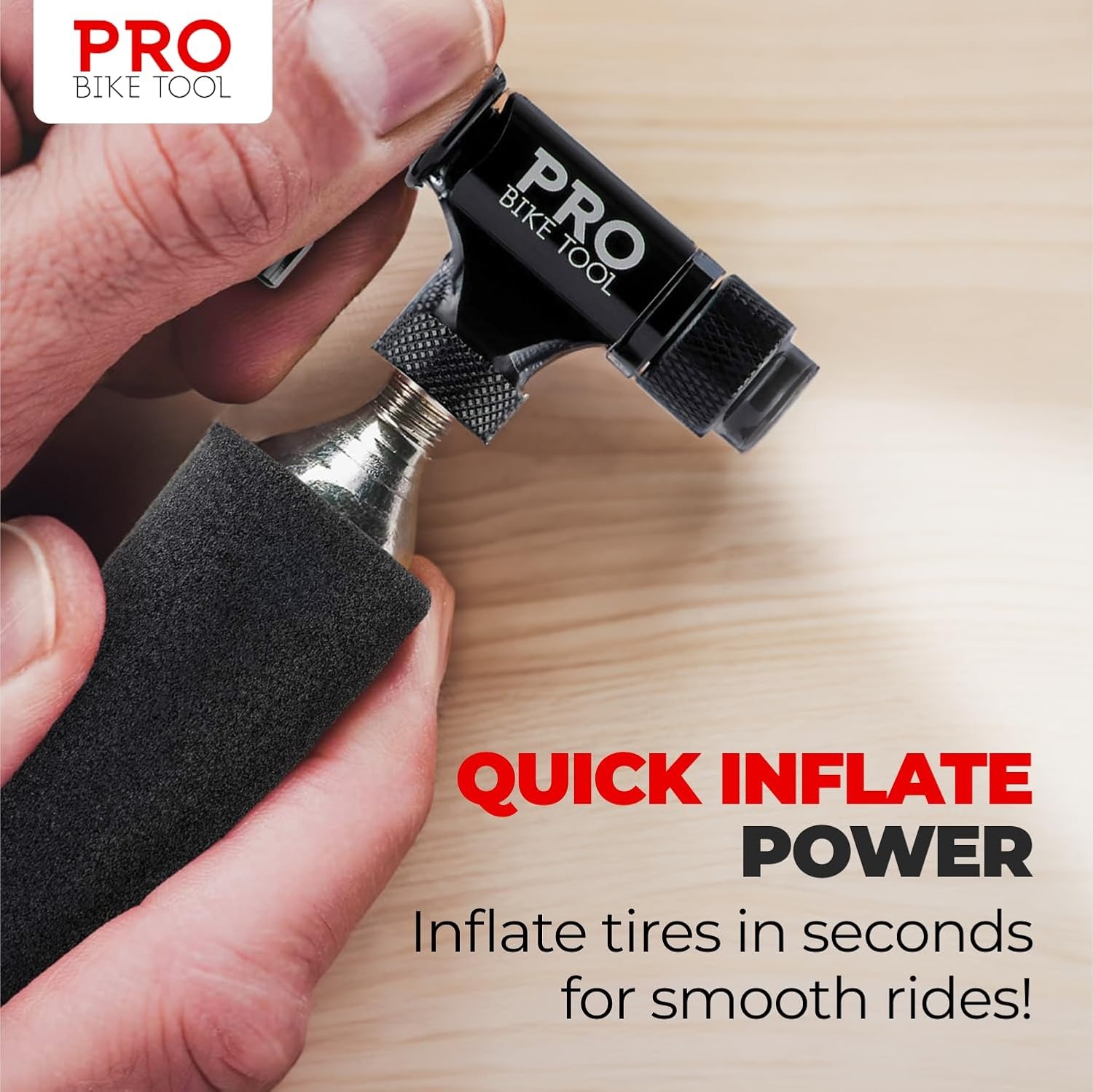 PRO BIKE TOOL CO2 Cartridges – Threaded CO2 Canisters for Bike Tires – Quick Inflation for Road, MTB, Cyclocross, Gravel, Hybrid Bikes – Portable, Durable, Essential for On-The-Go Repairs(25g)