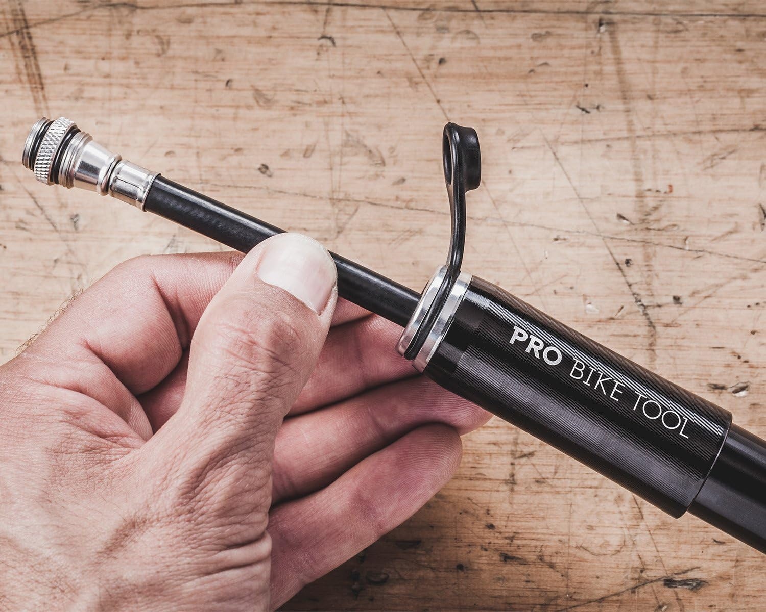 Pro Bike Tool Mini Bike Pump – Compact and Portable Bicycle Tire Pump for Fast Inflation – Compatible with Presta and Schrader Valves – Lightweight and Durable Design – Essential Bicycle Accessories(Black)