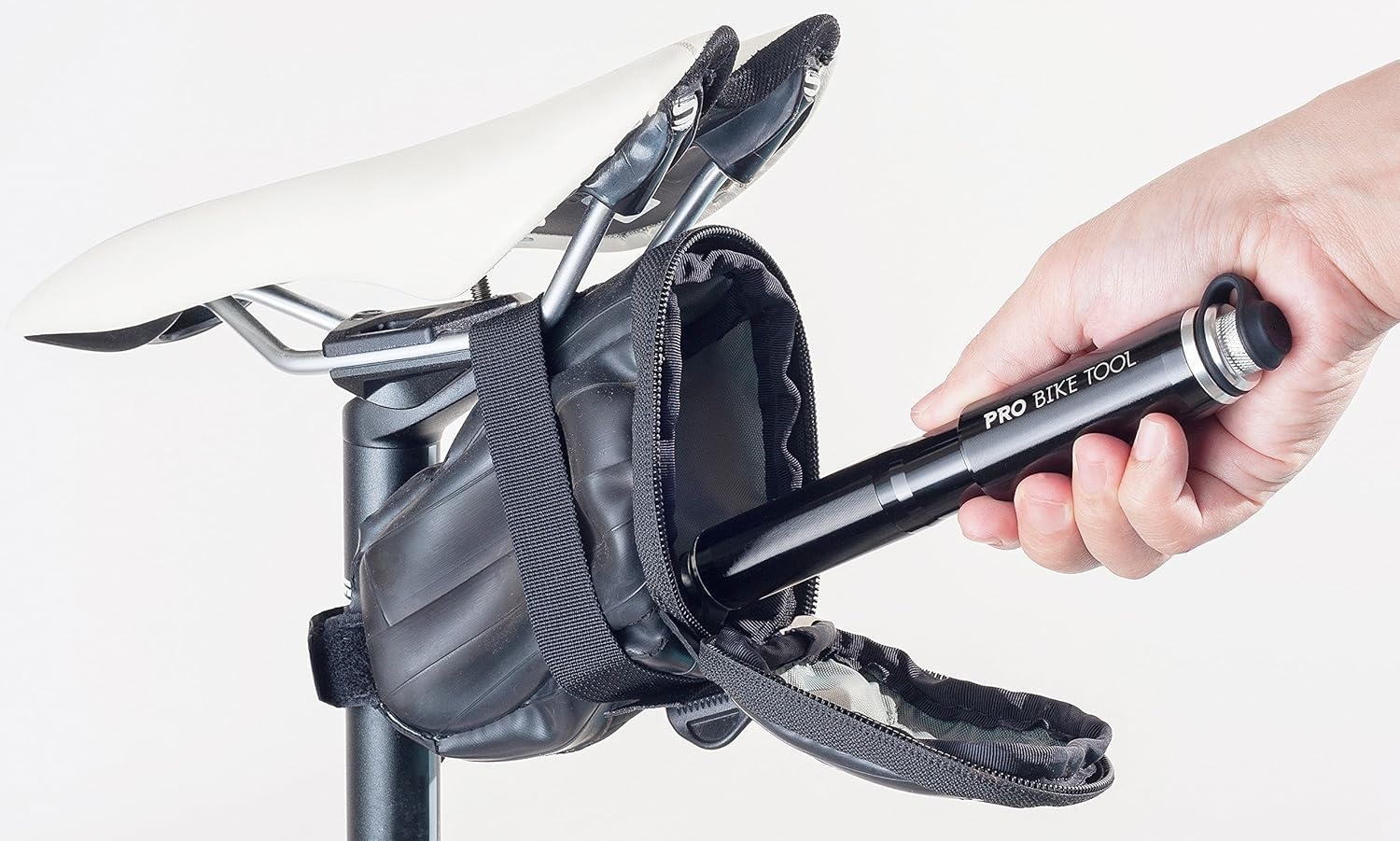 Pro Bike Tool Mini Bike Pump – Compact and Portable Bicycle Tire Pump for Fast Inflation – Compatible with Presta and Schrader Valves – Lightweight and Durable Design – Essential Bicycle Accessories(Black)