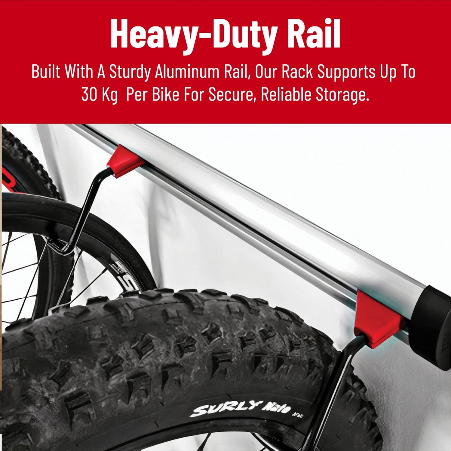 PRO BIKE TOOL Wall Rack for 3 Bikes – Adjustable Indoor Bicycle Storage Mount for Garage or Home – Vertical Cycling Hanger – Secure Hook – Holder for Road or Mountain Bicycles (3 Bike Wall Rack)(3 Bike Wall Rack)