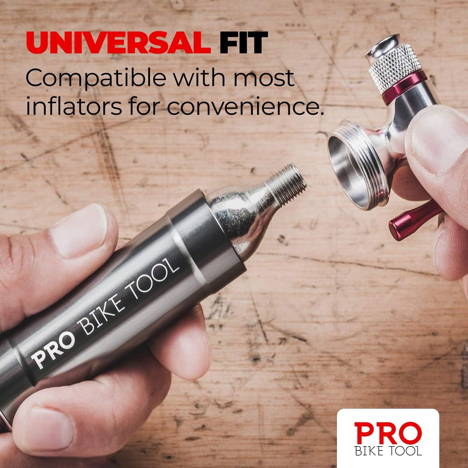 PRO BIKE TOOL CO2 Cartridges – Threaded CO2 Canisters for Bike Tires – Quick Inflation for Road, MTB, Cyclocross, Gravel, Hybrid Bikes – Portable, Durable, Essential for On-The-Go Repairs(16g)