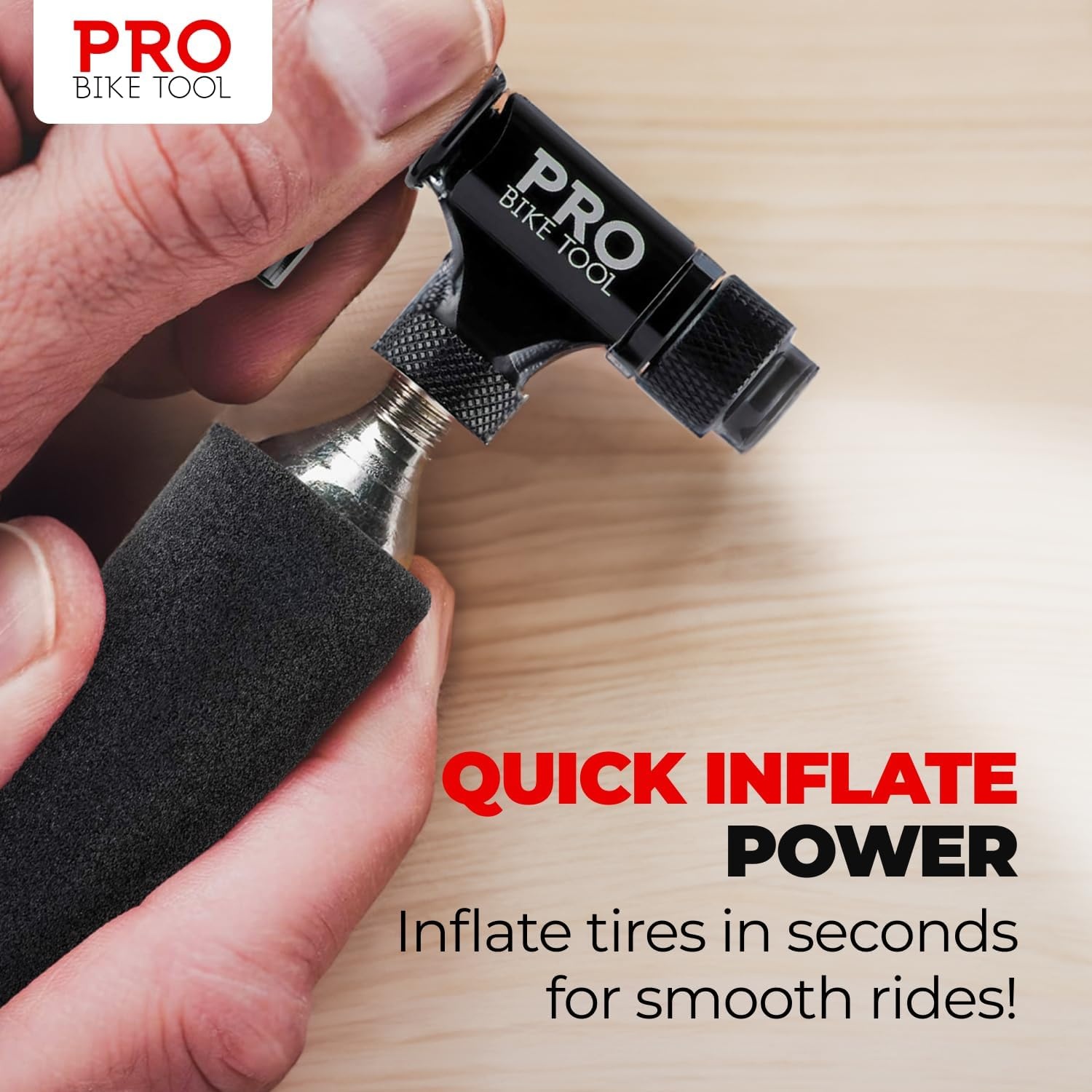 PRO BIKE TOOL CO2 Cartridges – Threaded CO2 Canisters for Bike Tires – Quick Inflation for Road, MTB, Cyclocross, Gravel, Hybrid Bikes – Portable, Durable, Essential for On-The-Go Repairs(16g)