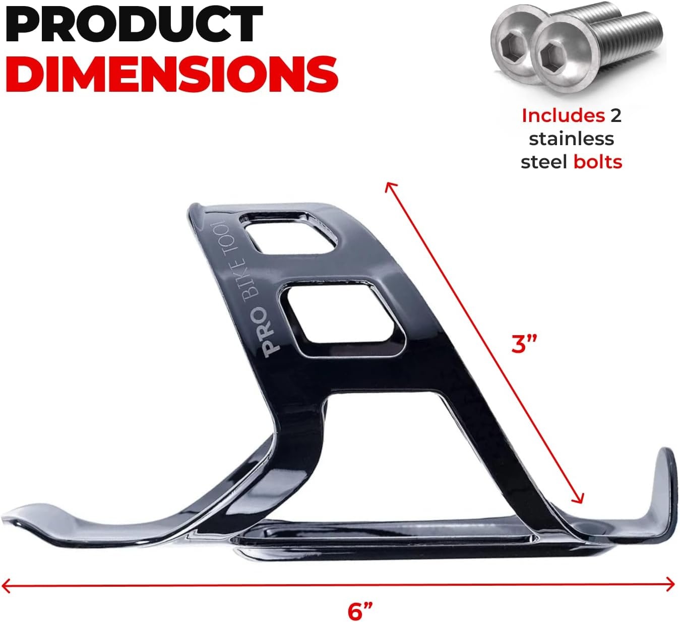 PRO Bike Tool Water Bottle Holder for Bikes – Bicycle Bottle Cage & Bike Cup Holder with Secure Grip, Lightweight Cycling Water Bottle Holder for Road Bike & Mountain Bike