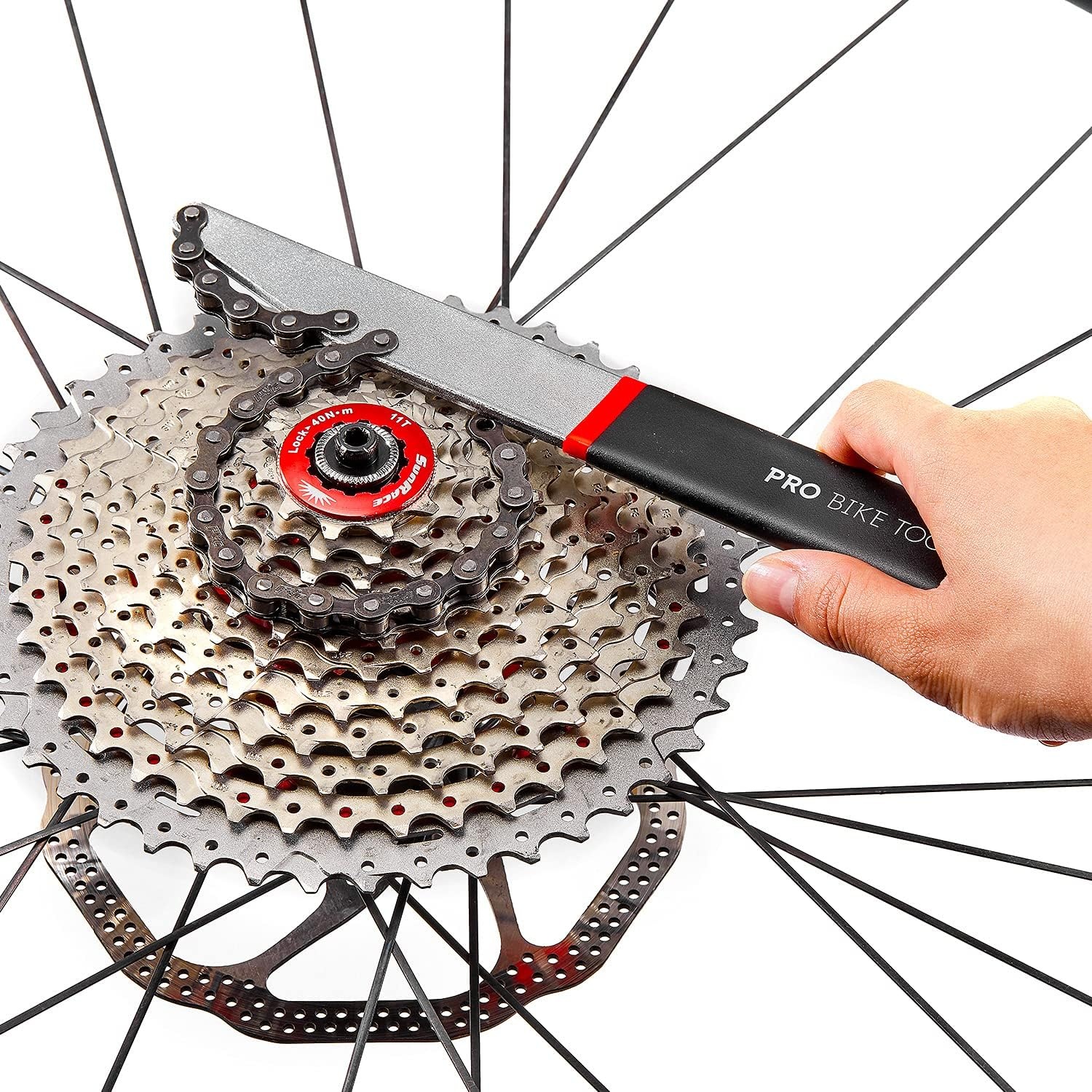 PRO BIKE TOOL Chain Whip for Shimano 7 to 10 Speed ​​Cassette Bicycle – Holds Sprocket for Ring Removal – Chain Whip – Cassette Remover
