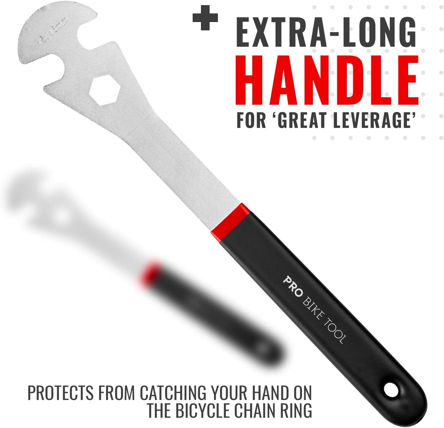 PRO BIKE TOOL Pedal Wrench – Remove a Pedal with Ease – Double Sided Bicycle Spanner for Road & Mountain Bikes – Easy Removal and Installation of Cycling Pedals