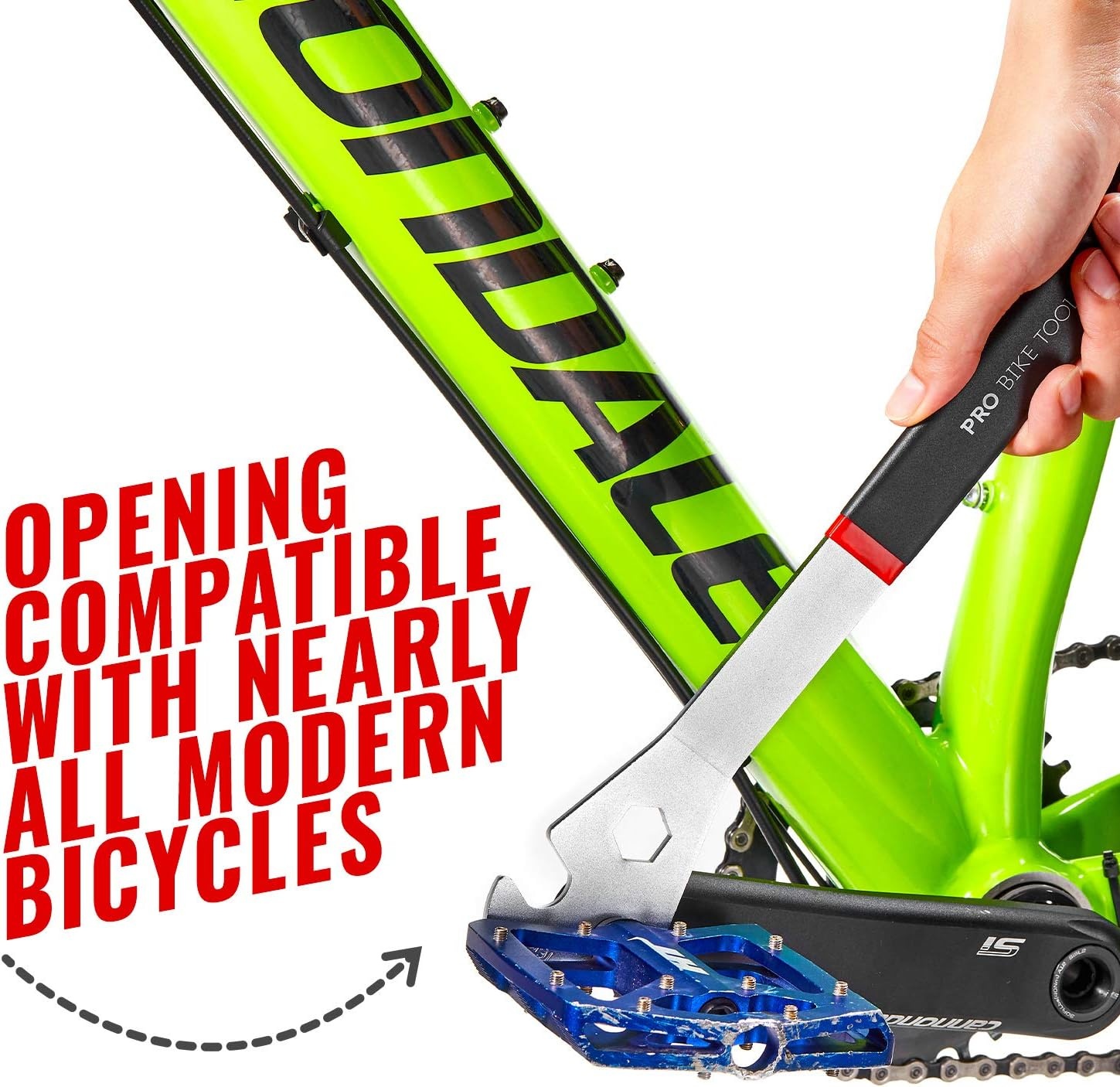 PRO BIKE TOOL Pedal Wrench – Remove a Pedal with Ease – Double Sided Bicycle Spanner for Road & Mountain Bikes – Easy Removal and Installation of Cycling Pedals