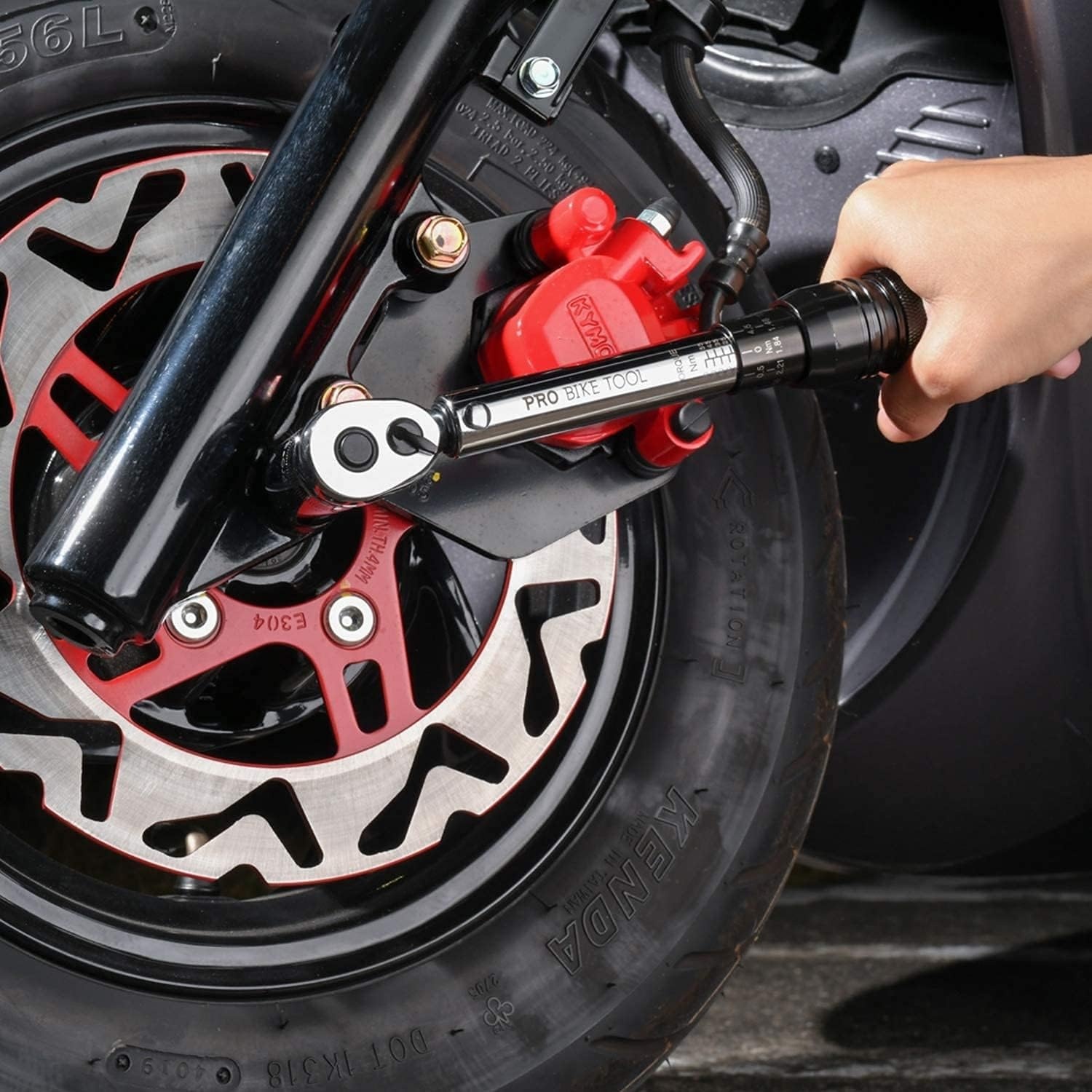 PRO BIKE TOOL 3/8 Inch Drive Click Torque Wrench Set, 10 to 60 Nm – Bicycle Maintenance Kit for Road & Mountain Bikes – Motorcycle Multitool – 1/2″ & 1/4″ Adapters, Extension Bar and Storage Box