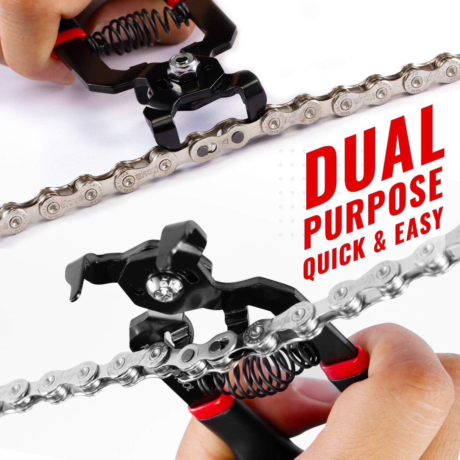 PRO BIKE TOOL 2-in-1 Master Link Pliers – Chain Link Replacement – All Speed Chains – Quick Release for Road & MTB
