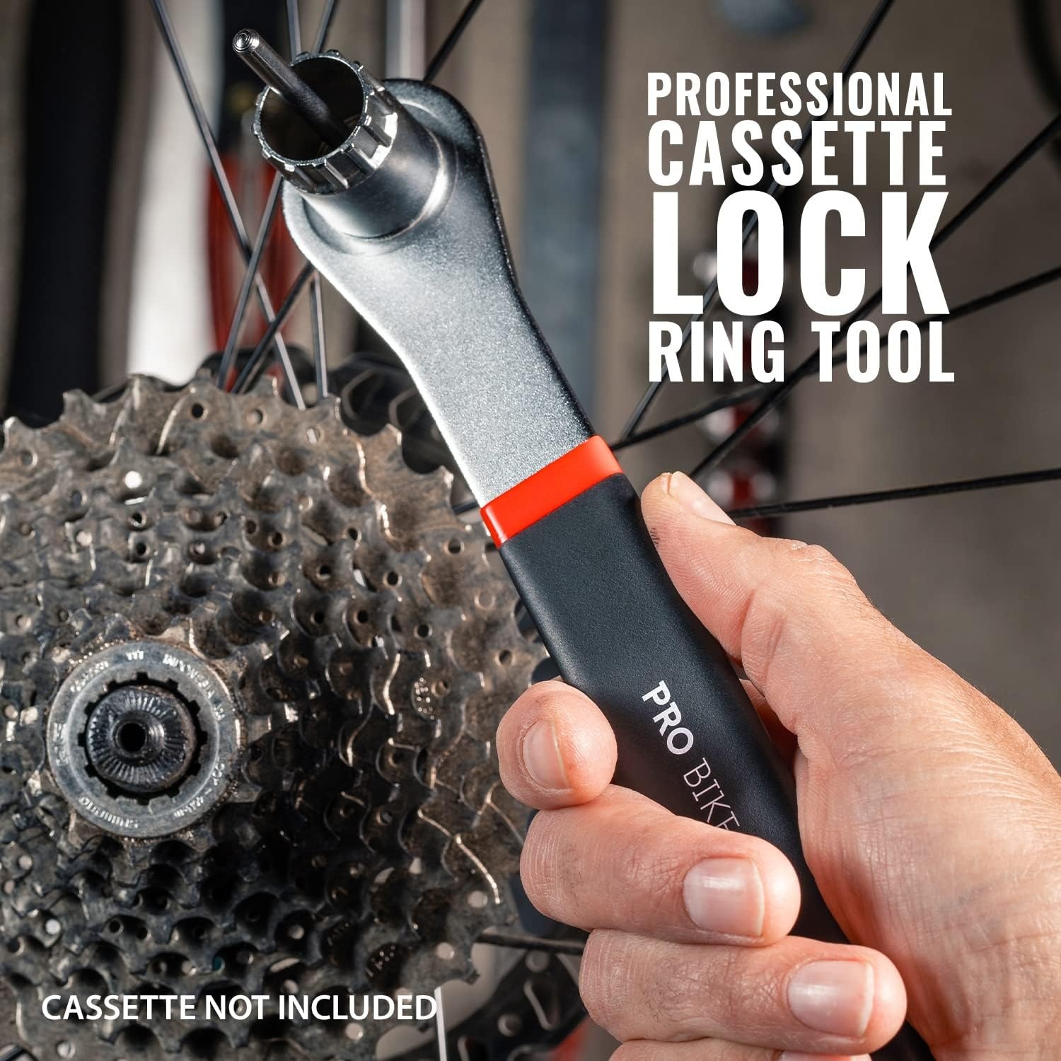 PRO BIKE TOOL Cassette Lock Ring Tool for Shimano & SRAM Cassettes for Bicycle Repair & Maintenance – for Road or Mountain Bikes – Bike Cassette Removal Tool