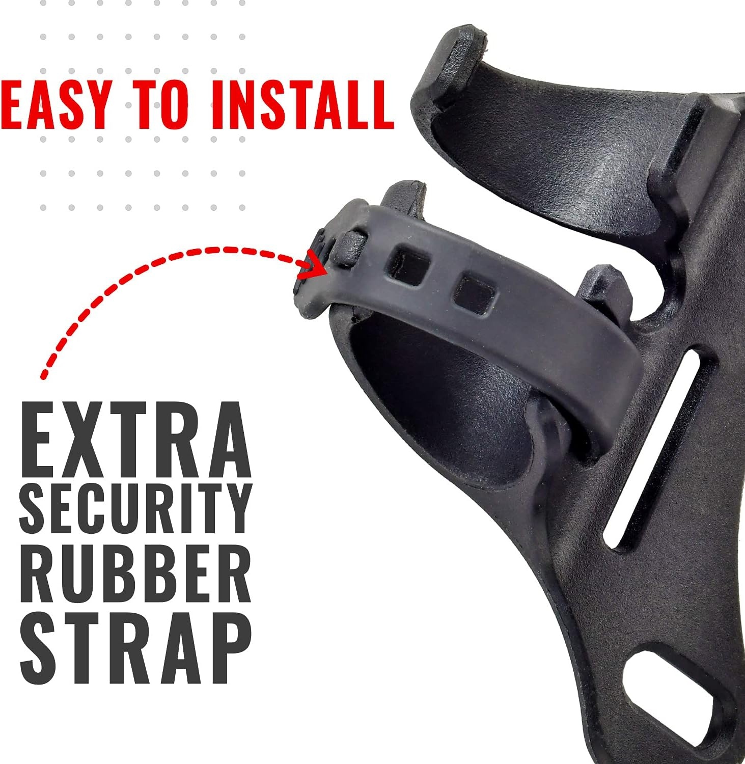 PRO BIKE TOOL Bicycle Pump Holder | Lightweight and Strong – Bicycle Frame Mounted Black Compatible Bracket Clip – Perfect for Road and Mountain Bikes