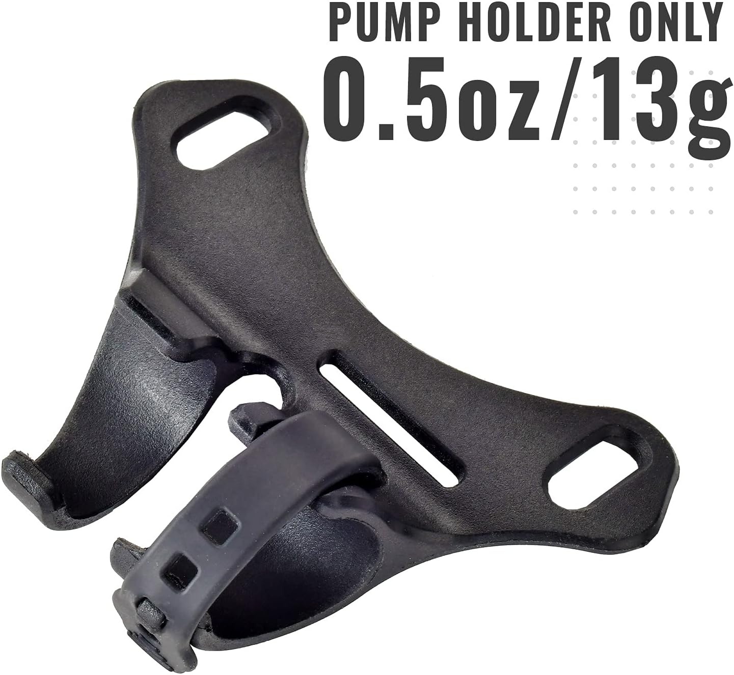 PRO BIKE TOOL Bicycle Pump Holder | Lightweight and Strong – Bicycle Frame Mounted Black Compatible Bracket Clip – Perfect for Road and Mountain Bikes
