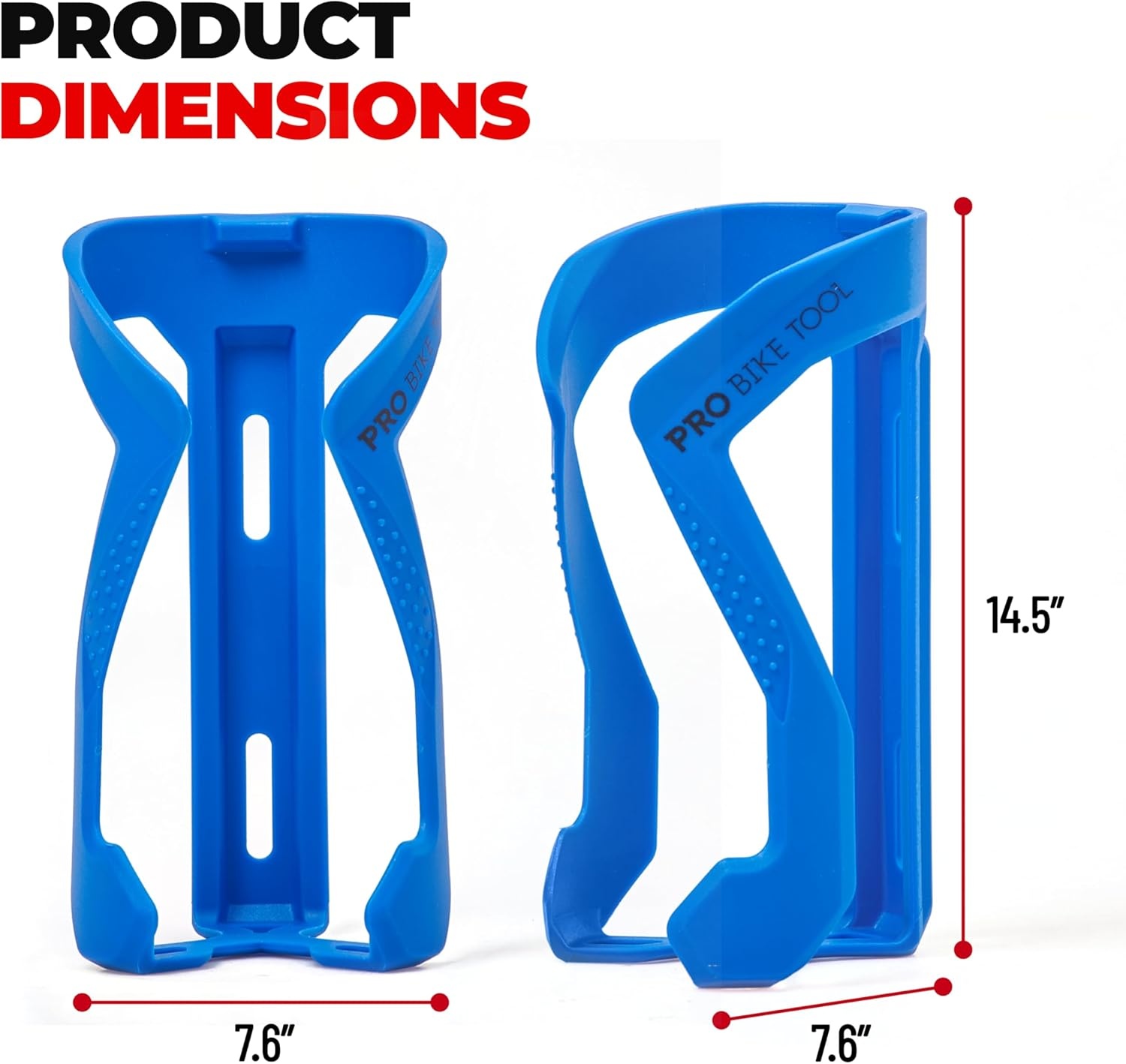 PRO BIKE TOOL Bike Water Bottle Holder – Bicycle Bottle Cage & Bike Cup Holder with Secure Grip, Lightweight Cycling Water Bottle Holder for Road & Mountain Bikes(Blue)