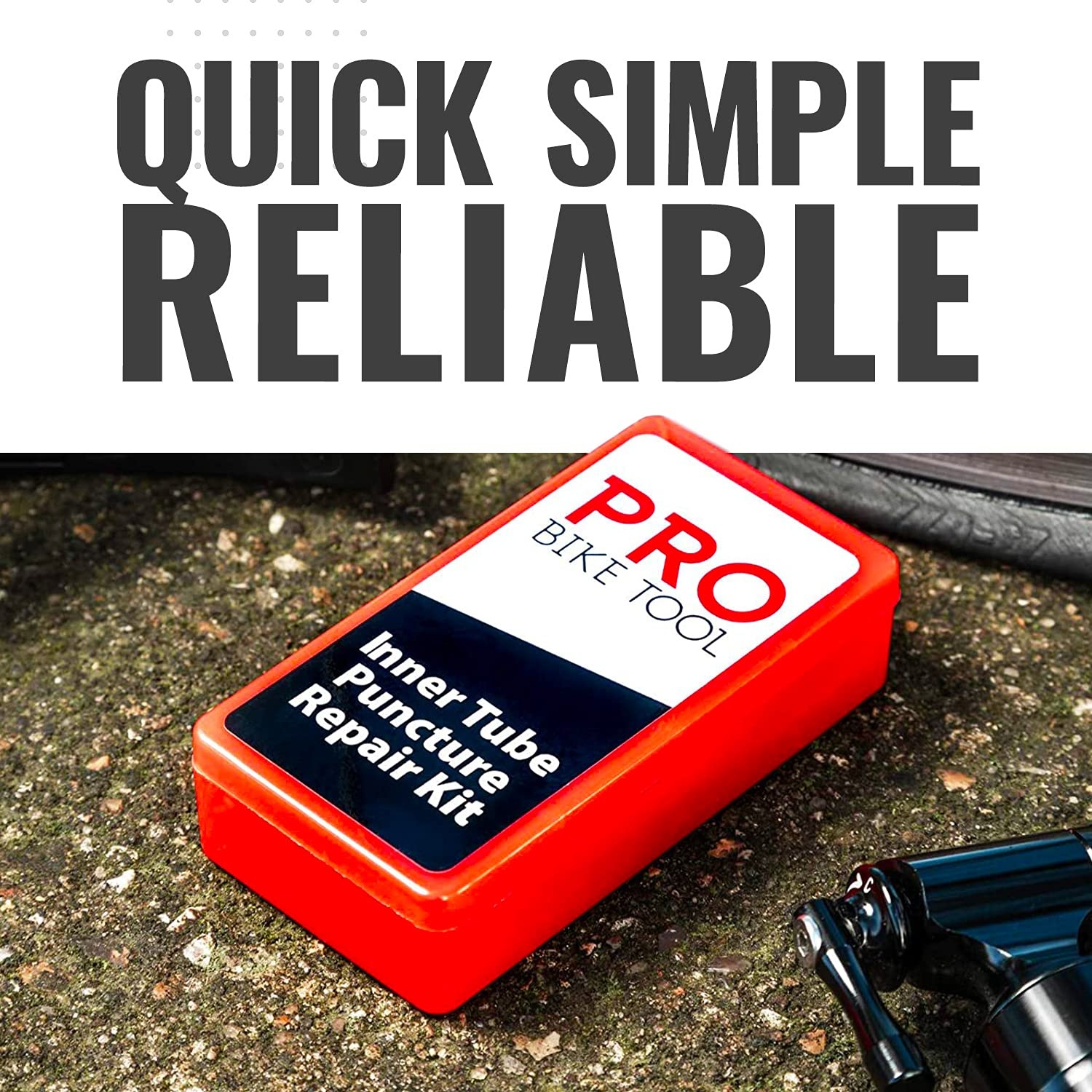 PRO BIKE TOOL Tire Puncture Repair kit – Bike Patch with Glue – Bike Patch – Bike tire Repair kit – Bike Repair kit (Set of 2)