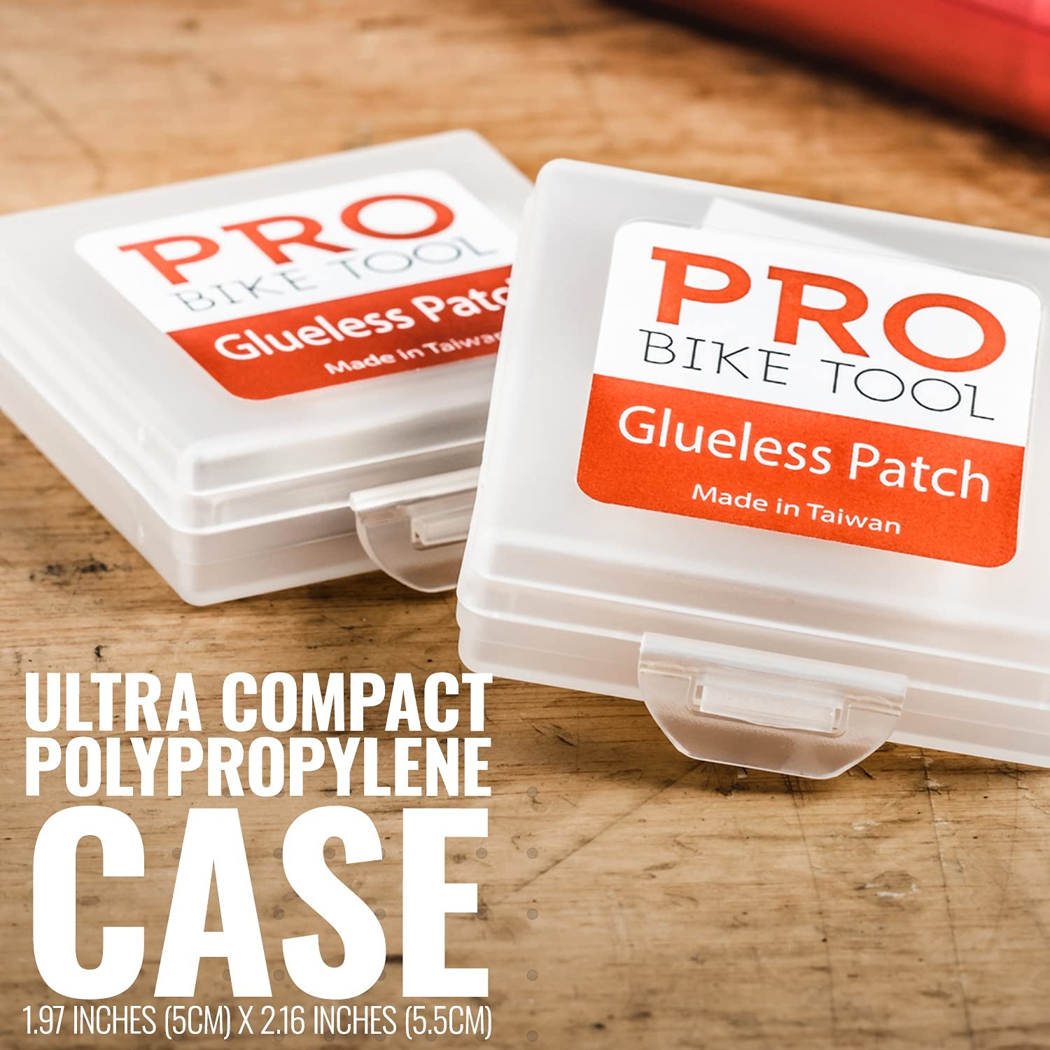 PRO BIKE TOOL Glueless Bike Tire Puncture Repair Patch Kit – 2 Sets Inclus – 24 Patchs Auto-adhésifs Pour la réparation des Chambres à air de vélos – Patches