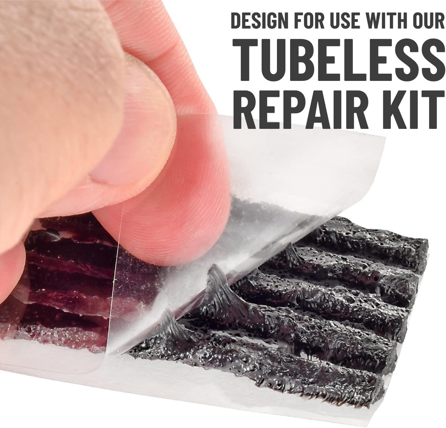 PRO BIKE TOOL Tubeless Tyre Repair Kit for Bicycle Tyres, Pack of 20 Rope Caps – 2 Options – Black or Bacon Plugs for Road and Mountain Bikes
