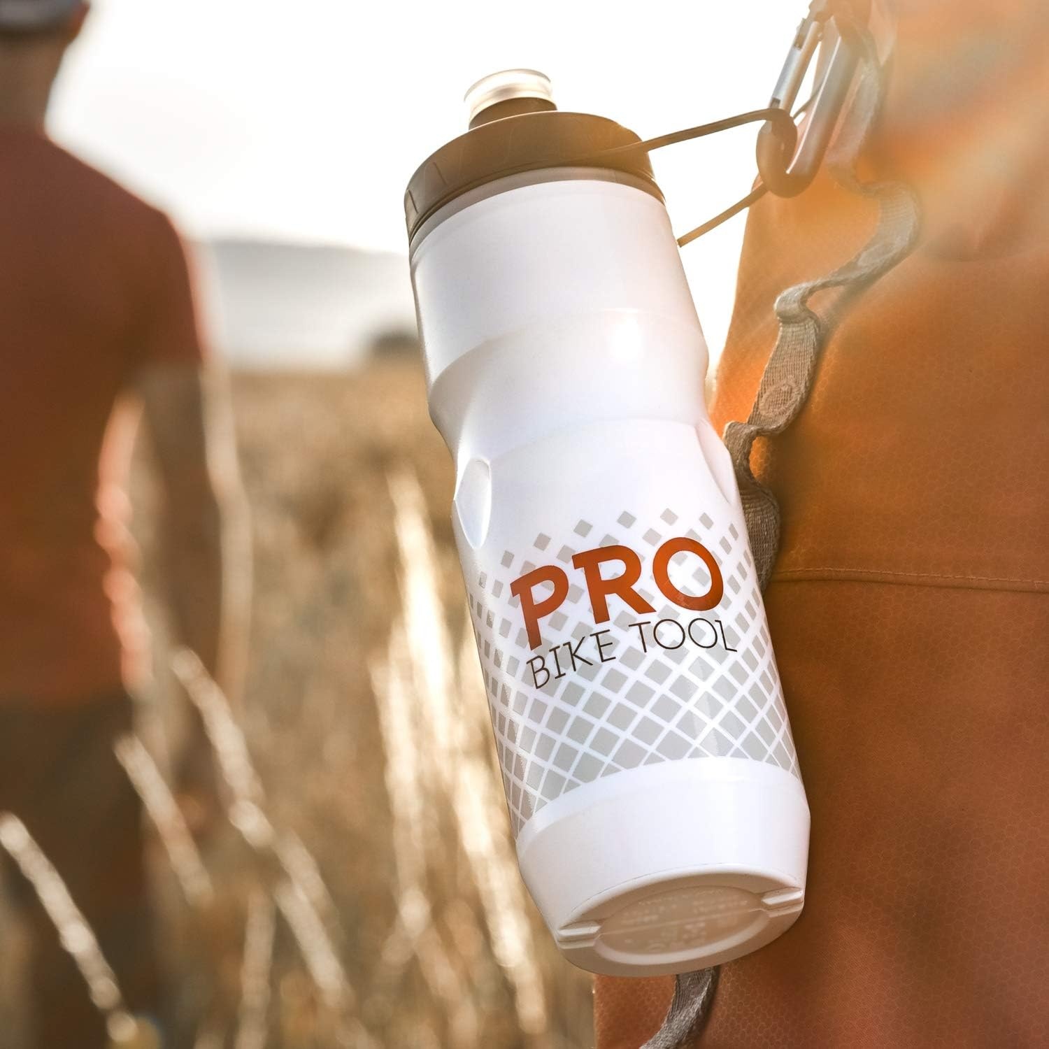 PRO BIKE TOOL Insulated Bike Water Bottle 680 ml 24 oz – Sports Carry Loop – for All Fitness and Cycling – Keep Drinks Cold, Longer – Soft Silicone Mouthpiece – Fast Flow Valve – Easy Squeeze Bidon