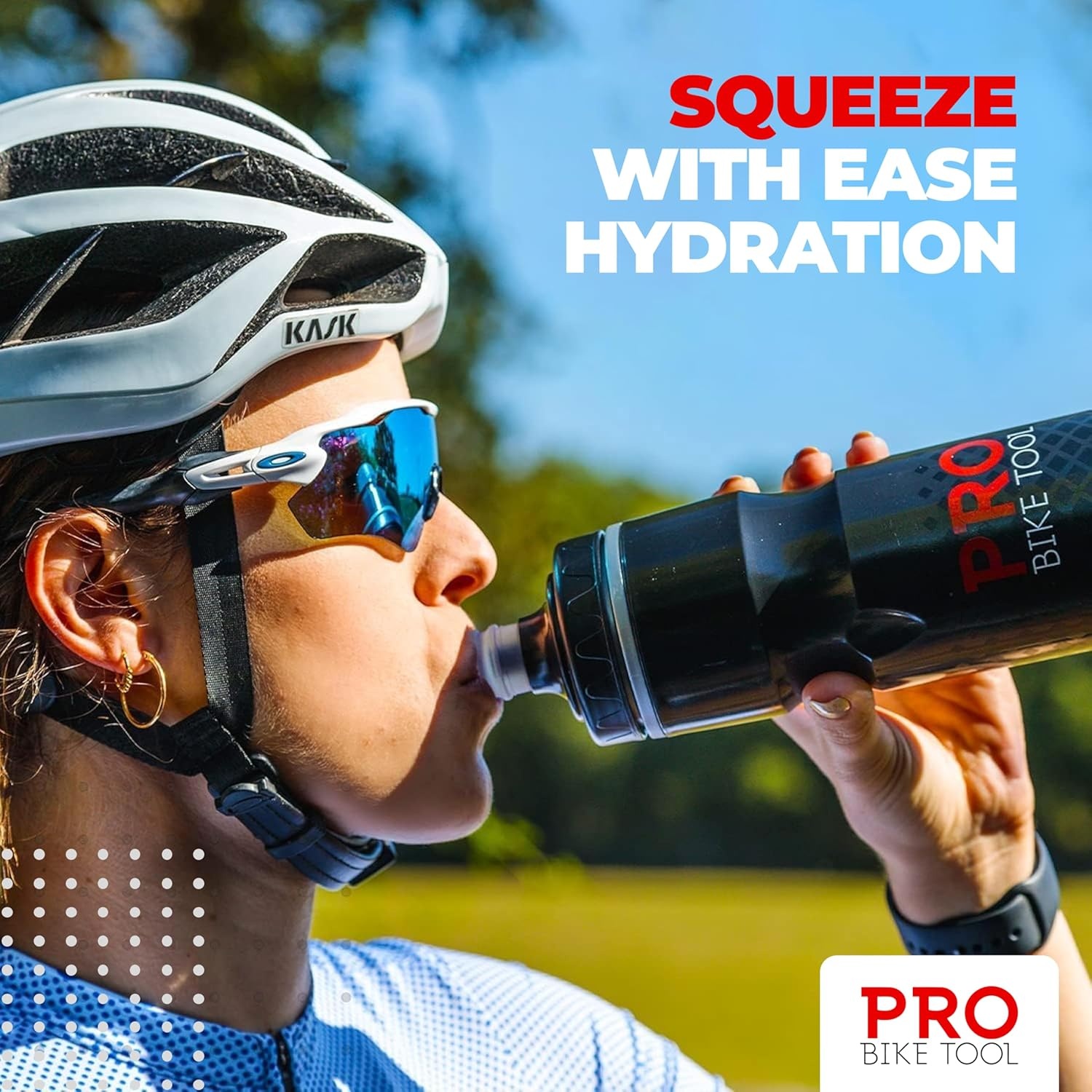 PRO BIKE TOOL Insulated Bike Water Bottle -Bonus Sports Carry Loop – For All Physical Activities & Cycling-Keep Your Drinks Cooler, Longer – 680ml 24oz