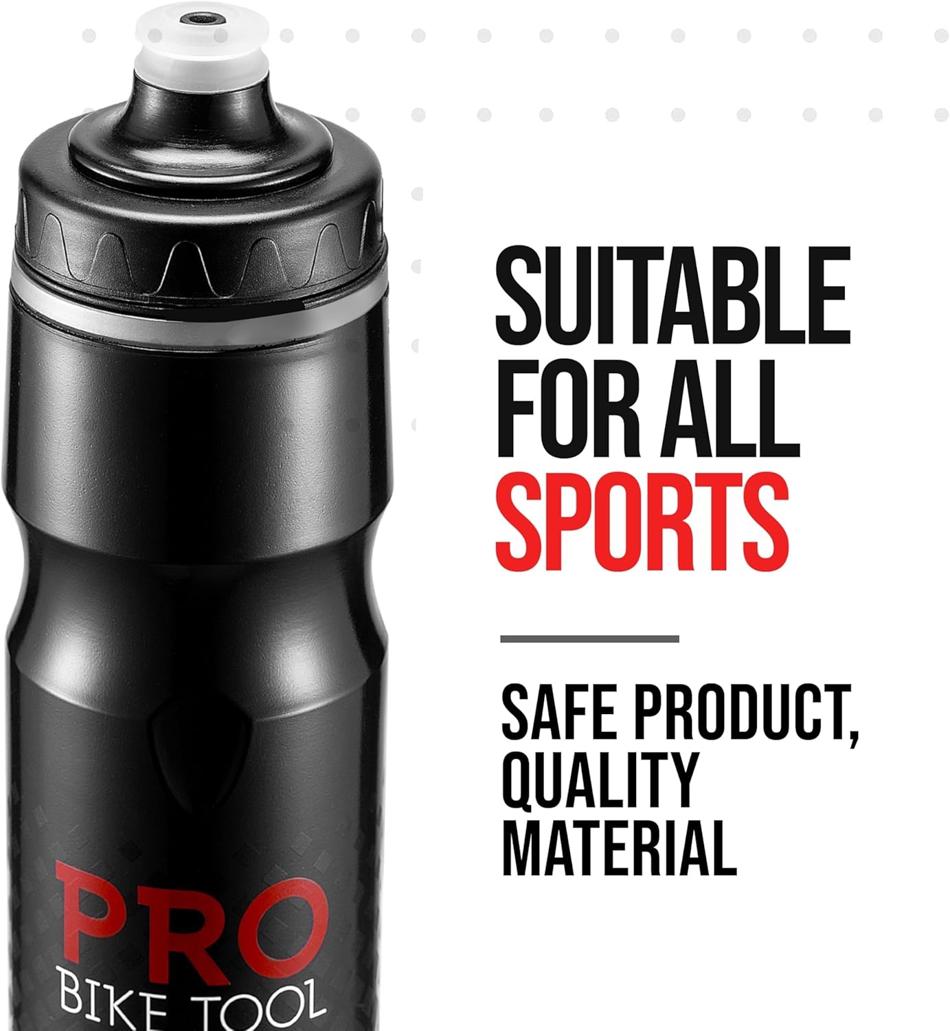 PRO BIKE TOOL Insulated Bike Water Bottle -Bonus Sports Carry Loop – For All Physical Activities & Cycling-Keep Your Drinks Cooler, Longer – 680ml 24oz